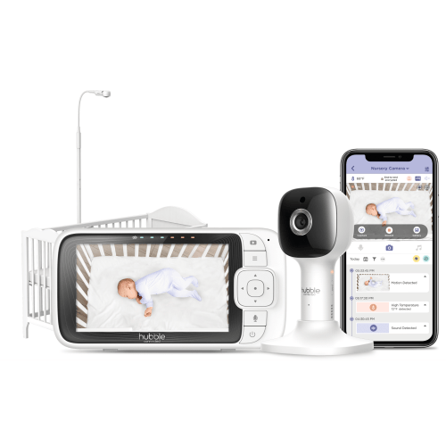 Hubble Nursery Pal Skyview Baby Monitor, 5" HD Baby Monitor with Crib Mount Camera