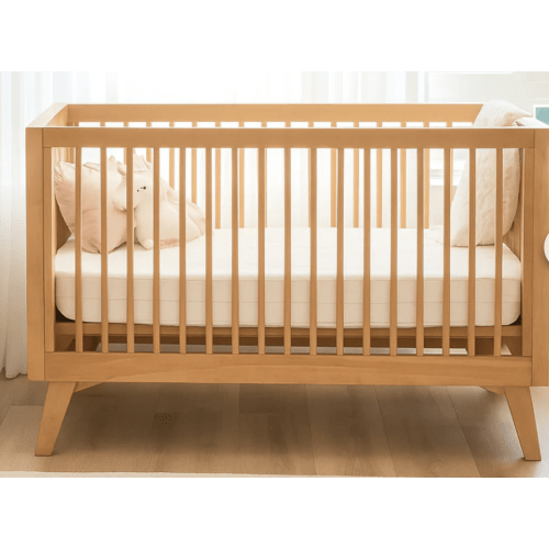Retro Convertible Crib in Hazelnut Mid-Century Design | Simply Nursery