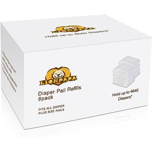 Lionpapa Refills Compatible with Dekor Classic Diaper Pails Pails,8 Pack