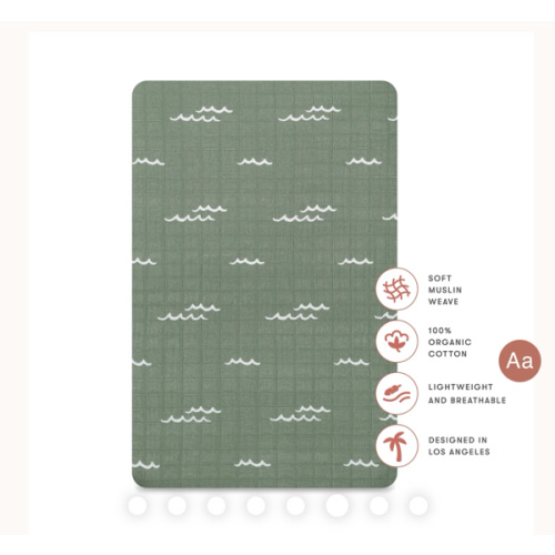 Babyletto All-Stages Bassinet Sheet in GOTS Certified Organic Muslin Cotton