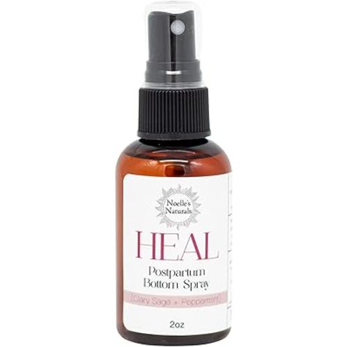 Noelle's Naturals All Natural Postpartum Bottom Spray with Witch Hazel - 2oz - Cooling, Healing, Soothing, perineal Spritz for Moms During Postpartum Recovery After Childbirth
