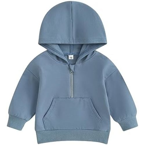 Ledy Champswiin Unisex Baby Boy Girl Clothes Hooded Sweatshirts Solid Color Long Sleeve Hoodies Toddler Top
