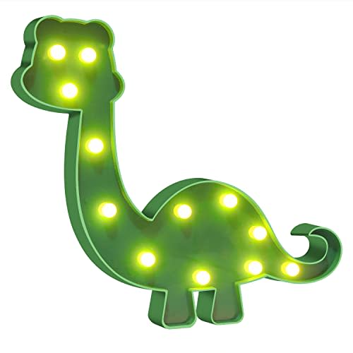 Glintee Dinosaur Night Light Nursery Decor Party Decoration,Childen Kids Bedroom Decorative Table Lamps, Marquee Animal Sign,Birthday Gifts for Kids/Boys