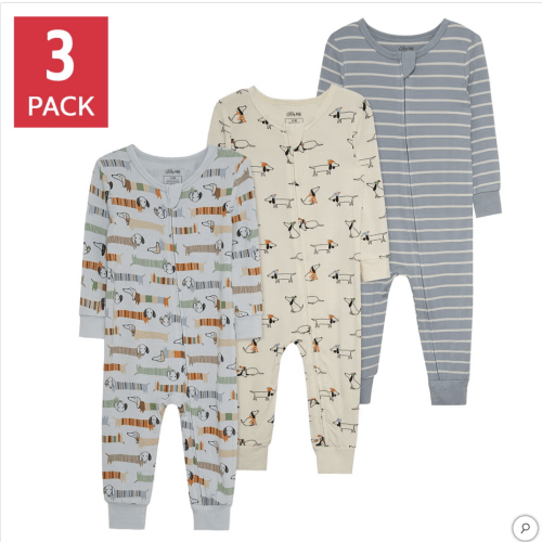 Little Me 3-pack Baby Sleepers- 6M