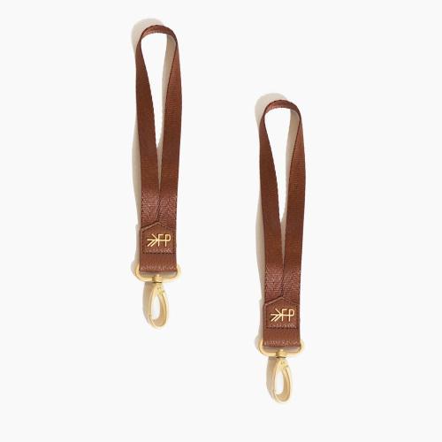 Freshly Picked Classic Stroller Clips - Cognac
