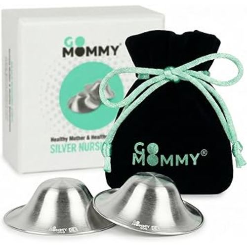The Original Silver Nursing Cups, Nipple Covers for Nursing Newborn, Nipple Protector for Breastfeeding, No Need Nipple Cream, Newborn Essentials Must Haves
