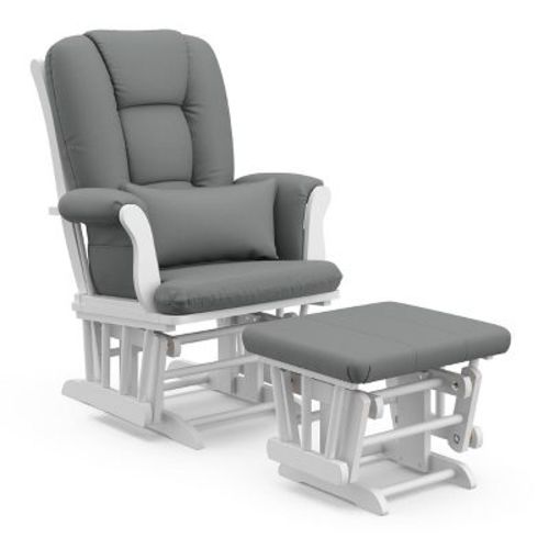 Storkcraft Tuscany Glider Nursery Rocking Chair And Ottoman - Espresso/taupe Swirl