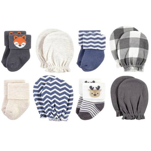 Infant Boy Socks and Mittens Set, Woodland Boy