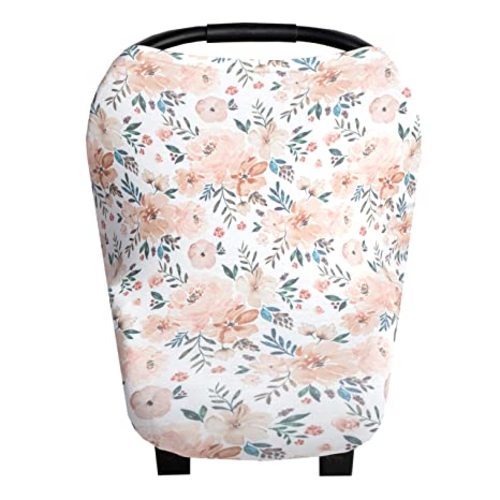 Baby Car Seat Cover Canopy and Nursing Cover Multi-Use Stretchy 5 in 1 Gift"Autumn" by Copper Pearl