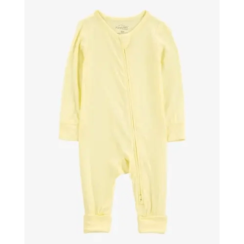 Baby Solid PurelySoft Convertible Foot Sleep and Play Pajamas - Yellow - Carter's | Carter's