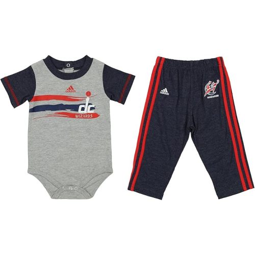 Outerstuff NBA Infants Washington Wizards Little Rebounder Creeper and Pants Set, Gray 12 Months