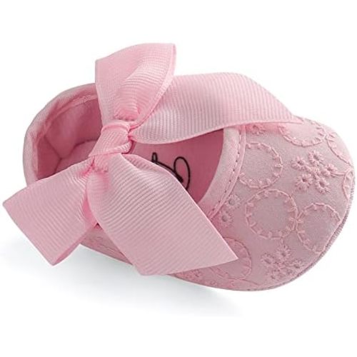 Baby Girls Princess Bowknot Soft Sole Cloth Crib Shoes Sneaker