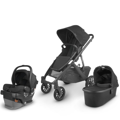 UPPAbaby Vista V2 and Mesa V2 Travel System - Jake Charcoal Black - Jake Charcoal Black