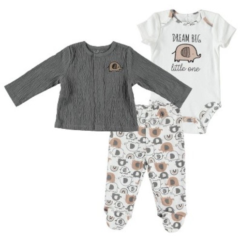 Baby Gear Baby Clothes Cardigan Layette Set for Newborns, Color: Dark gray, Size: 3-6 months