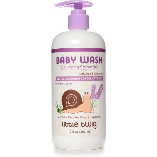 Little Twig 2-in-1 Baby Wash, Hypoallergenic Body Wash with Organic Ingredients, Baby Bath Essentials, Calming Lavender, 17 fl. oz.