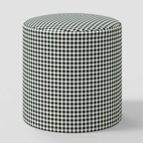 Drum Ottoman Micro Gingham Emerald - Threshold™