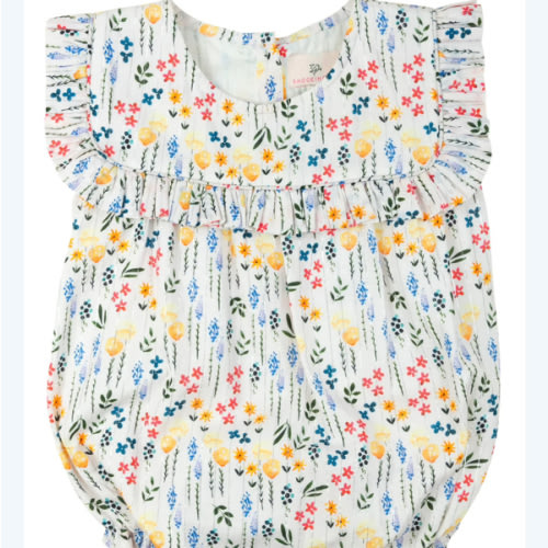 Silver Lurex Spring Floral Bubble – Smockingbird