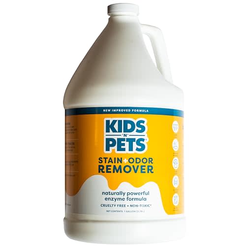 KIDS 'N' PETS Instant All-Purpose Stain & Odor Remover - Cleans Dog Pee, Cat Urine, Other Smells, Spots from Carpet, Couch, Mattress - Non-Toxic Chemicals & Child Safe Enzyme Cleaner - 1-Gallon