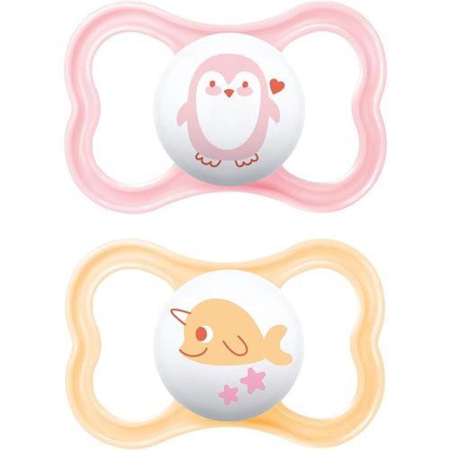 MAM Air Printed Silicone Pacifier - Girl - 6+ Months 2 Count
