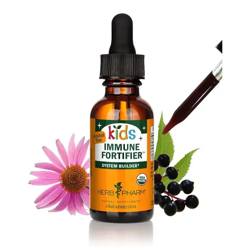 Herb Pharm Kids Certified-Organic Alcohol-Free Immune Fortifier Liquid Herbal Formula, 1 Ounce