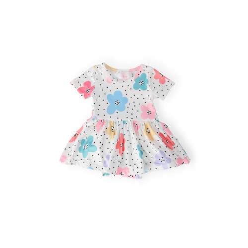Mila & Rose | Dots & Daisies S/S Twirl Bodysuit