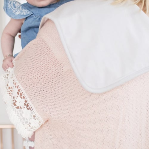 Premium Burp Cloths in White