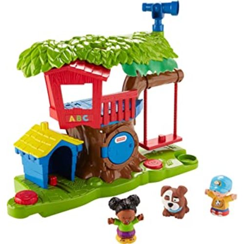 Fisher-Price Little People Toddler Musical Toy Swing & Share Treehouse Playset with 3 Figures for Pretend Play Ages 1+ Years (Amazon Exclusive)