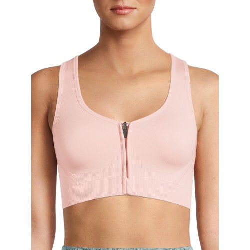 Avia Women’s Seamless Zip Front Sports Bra