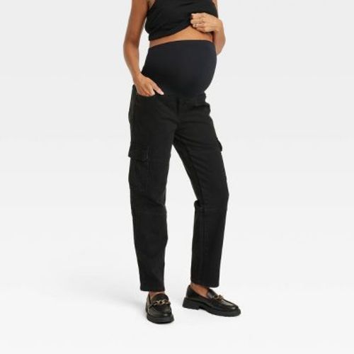 Over Belly 90's Straight Maternity Jeans - Isabel Maternity By Ingrid & Isabel™ Black 16