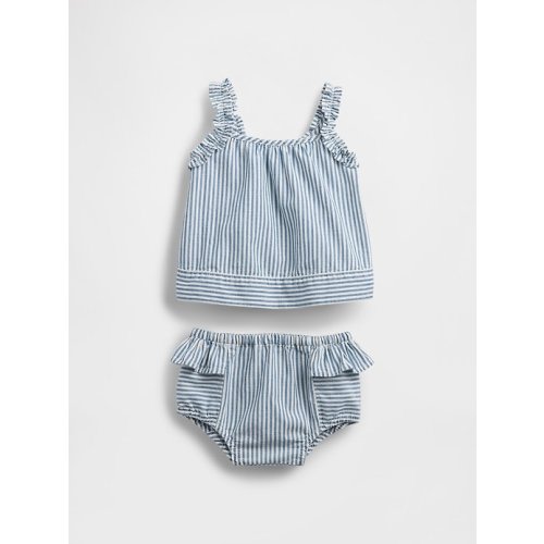 Baby Denim Stripe Outfit Set
