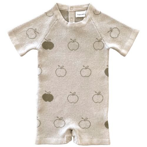 Apple Romper | Olive on Oat