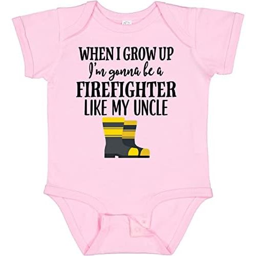 inktastic Future Firefighter Like My Uncle Baby Bodysuit