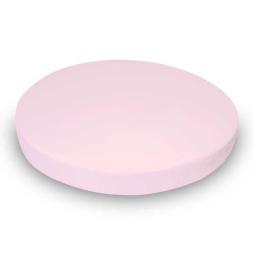 SheetWorld Baby Fitted Round Crib Sheet, 100% Cotton Jersey Hypoallergenic Sheet, Unisex Boy Girl, 42 x 42 inches, Baby Pink, Made in USA