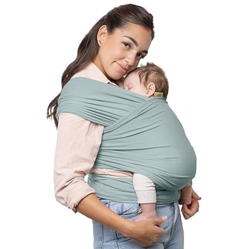 Boba Baby Wrap Carrier - Original Baby Carrier Wrap Sling for Newborns - Baby Wearing Essentials - Newborn Wrap Swaddle Holder, Newborn to Toddler Infant Sling (Serenity Sea Mist)