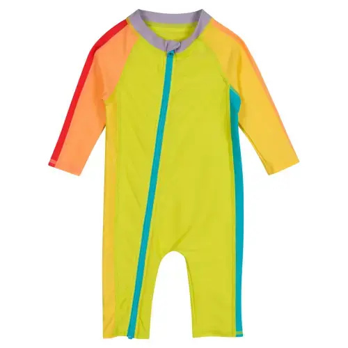 Sunsuit - Long Sleeve Romper Swimsuit | "Color Pop" Size 0-6