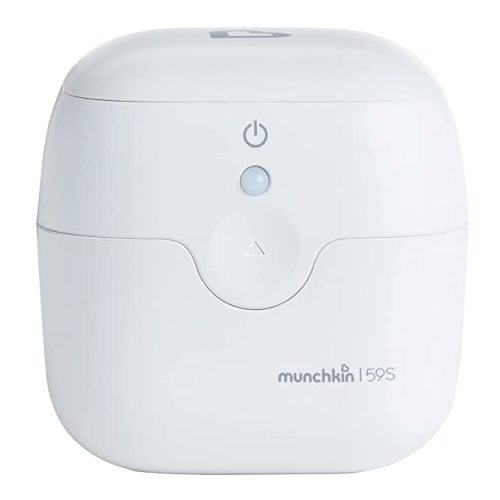 Munchkin Portable UV Sterilizer and Sanitizer Box, Eliminates 99.99% of Germs in 59 Seconds, Mini UV-C Cleaner for Pacifiers and More, White - Mini Sterilizer