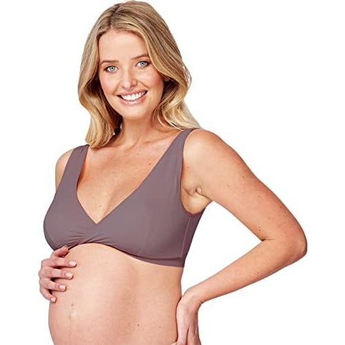 Mamaway Breezy Crossover Nursing Maternity Breathable Bra, Odorless, Soft, Lightweight for Sleeping, Pregnancy, Breastfeeding