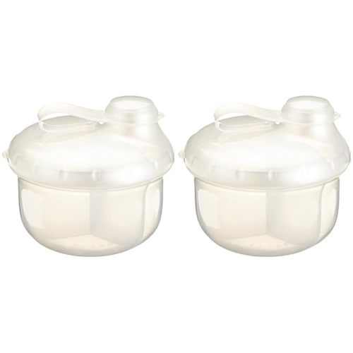 Nuby Milk Powder Dispenser, Colors May Vary, 3 Compartments (Pack of 2)