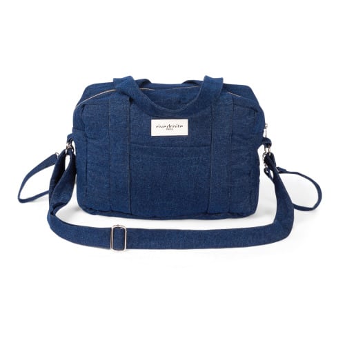 Mini Darcy Upcycled Denim Changing Bag | Denim brut