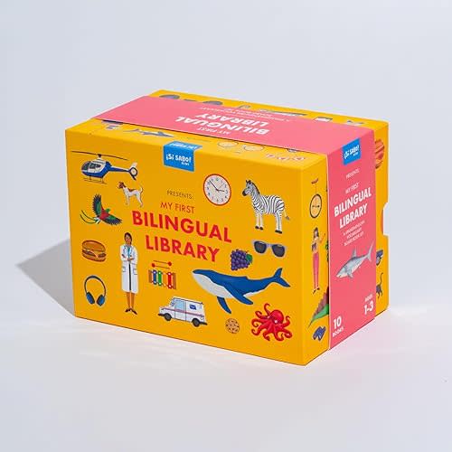 My First Bilingual Library: A Spanish-English Vocabulary Board Book Set of Colors, Numbers, Animals, ABCs, and More (Sí Sabo Kids) Board book – September 3, 2024