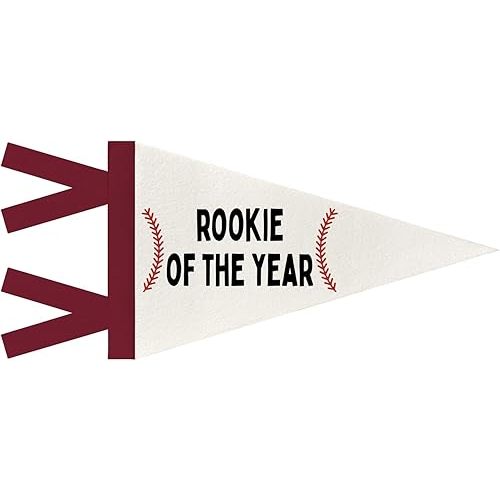 Baseball Sports Playroom Decor, Baseball Playroom Banner Pennant Flags, Vintage Sports Nursery Wall Decor, Rookie Of The Year Banner, Baby Shower Party Decorations, 8x17 Inch