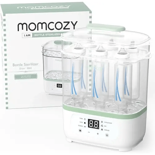 Momcozy Bottle Sterilizer and Dryer, 8-in-1 Electric Steam Baby Bottle Sterilizer for Baby Bottles, Baby stuffs & Breast Pump Accessories