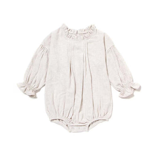 Girls Long Sleeve Linen Bodysuit Romper – August + Willow