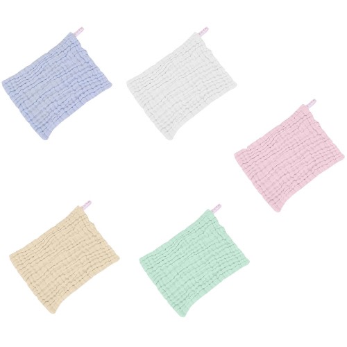 Clearance Barhoo Paper Towels Great Value 5*Towel, Baby Washcloths Muslin Cotton Baby Face Towels 5 Pack Wash Cloths Soft on Sensitive Skin Absorbent for Boys & Girls 12X12 Inches, Clearance Sale