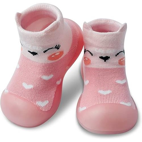 Baby Sock Shoes Boys Girls First Walking Shoes Non-Slip Slippers Soft Sole Sneakers Toddler Infant Babygirl