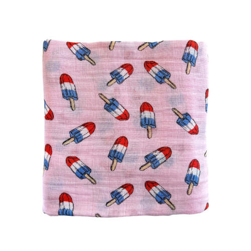 Muslin Swaddle, Pink Astropops