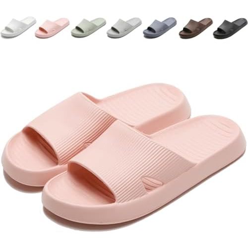 Anmerl Shower Shoes for Men and Women, Soft Lightweight Quick-Drying & Non-Slip House Slippers Slides for Bathroom, Pool, Beach, Indoor & Outdoor