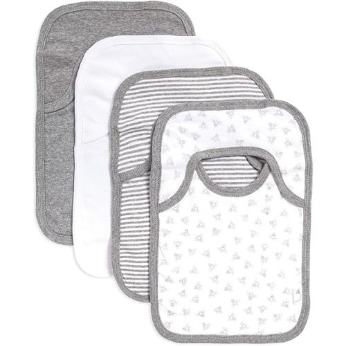 Burt's Bees Baby Unisex Baby Bibs, Lap Shoulder Drool Cloths