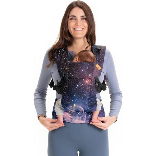 Beco Baby Carrier Gemini Newborn to Toddler - Front, Back and Hip Seat Carrier, Baby Carrier Backpack & Baby Front Carrier with Adjustable Seat, Ergonomic Baby Holder Carrier 7-35lbs (Carina Nebula)
