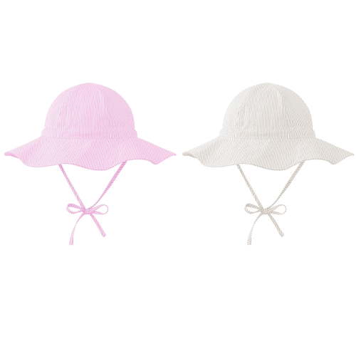 Zando Baby Sun Hat UV Protection Wide Brim Breathable Cotton For Newborns and Toddlers